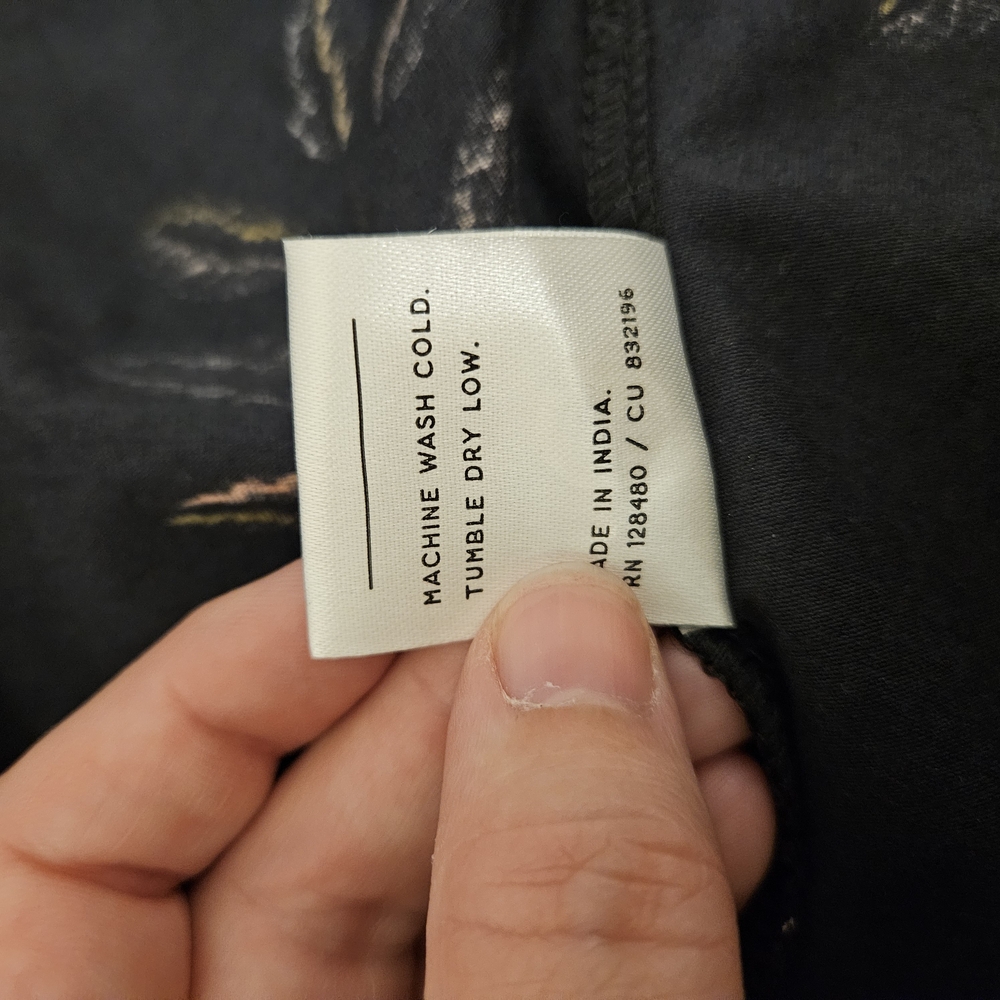 Pact Women's Black Maxi Dress with Leaf Print L - Picture 6 of 16